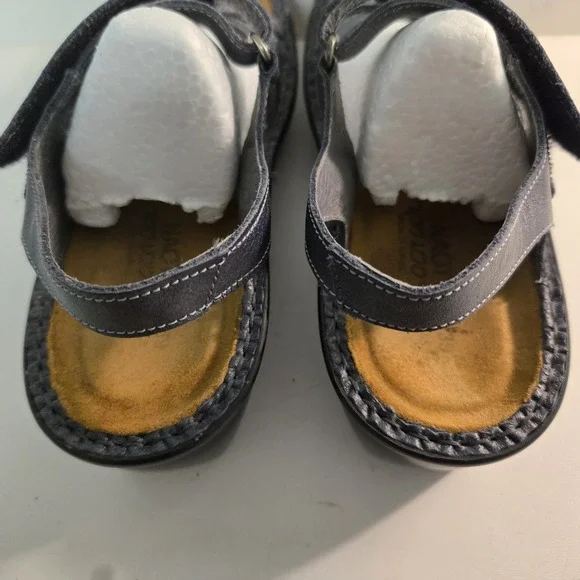 Naot Paris Women's Size EU 39 US Size 8 Deep Blue Wedge Strappy Leather Sandals - Picture 7 of 12